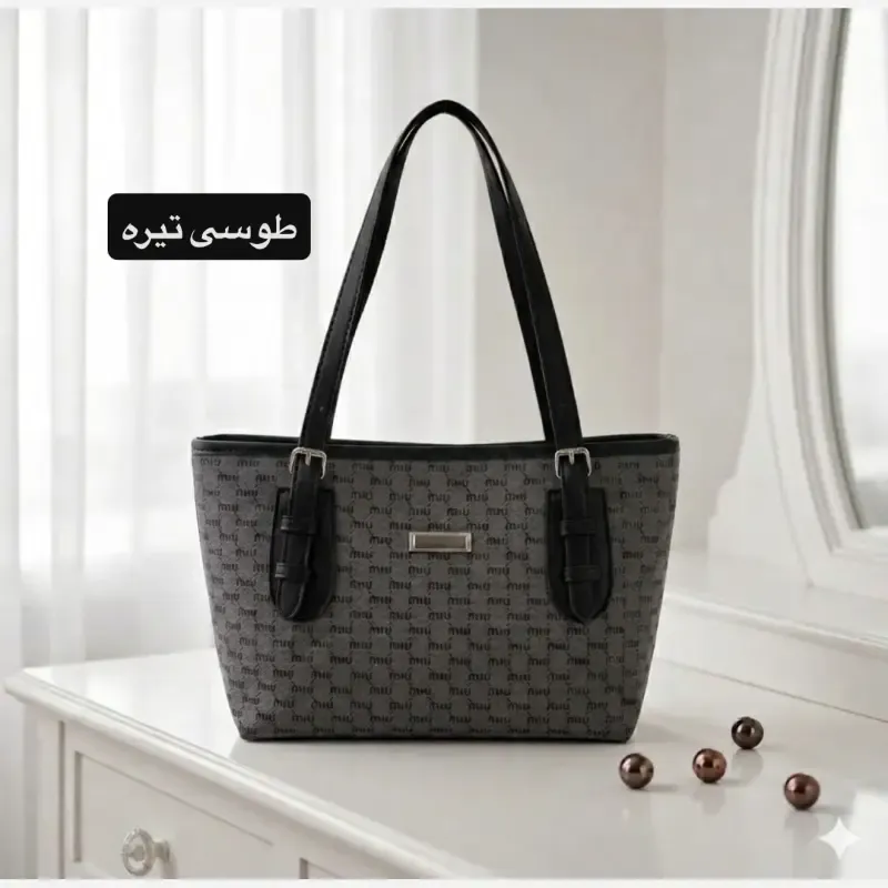 کیف زنانه چرم مصنوعی روزمره اسپرت ابعاد 37 در 24 سانتیمتر