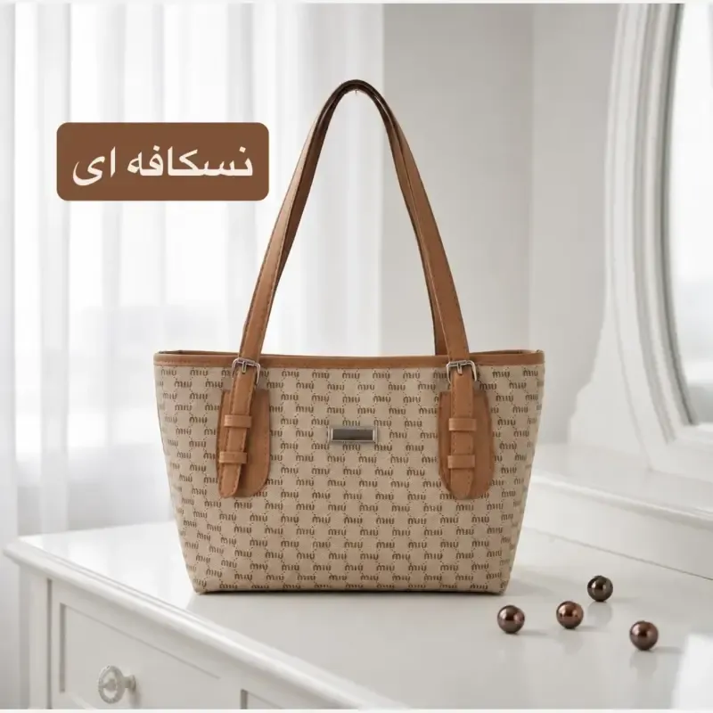 کیف زنانه چرم مصنوعی روزمره اسپرت ابعاد 37 در 24 سانتیمتر