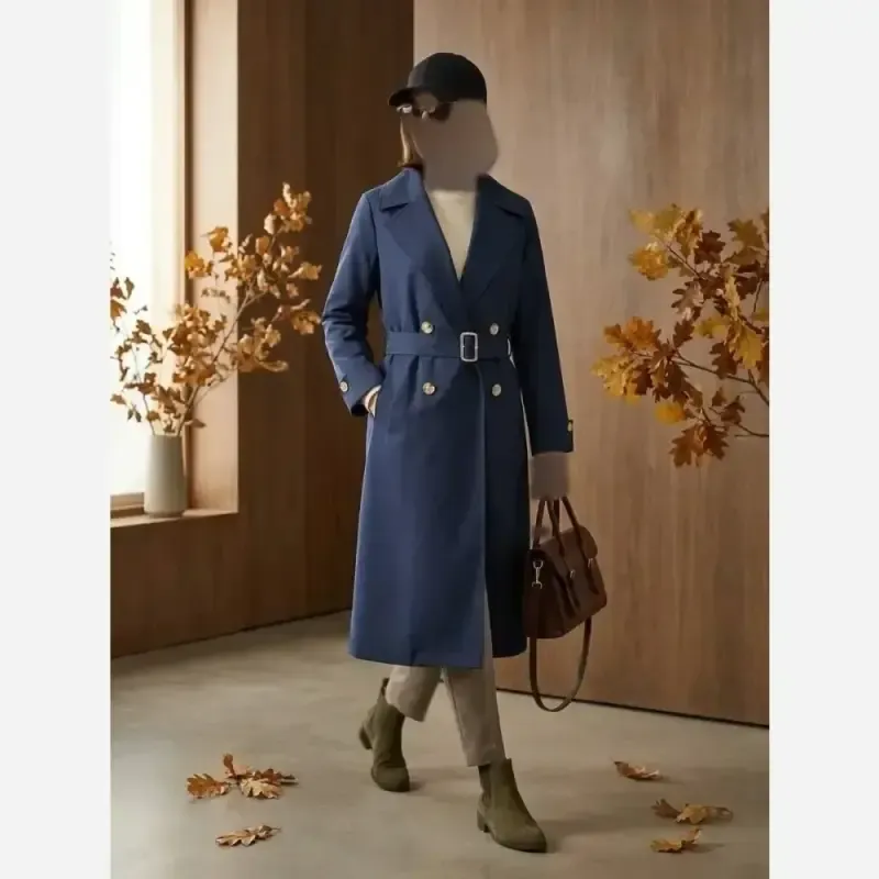 ترنچ کت زنانه جنس کتان زارا آسترکشی کامل سایزبندی