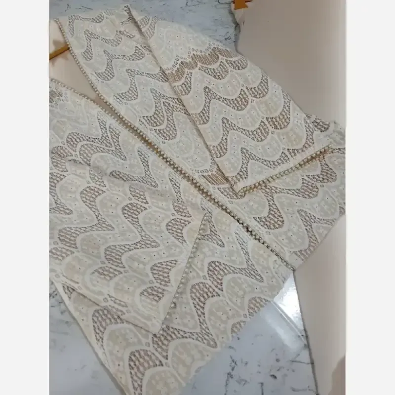 کت و شلوار مجلسی زنانه جنس گیپور دانتل و شلوار مازراتی رنگبندی سایزبندی