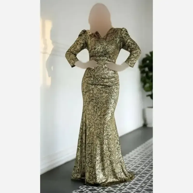 ماکسی مجلسی مایلز جنس دیسکو اسلیک قد 160 سایز 46 تا 50